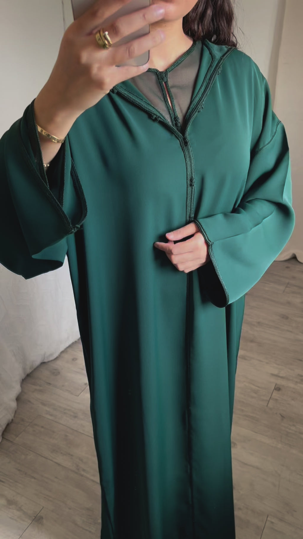 Djellaba moussline vert